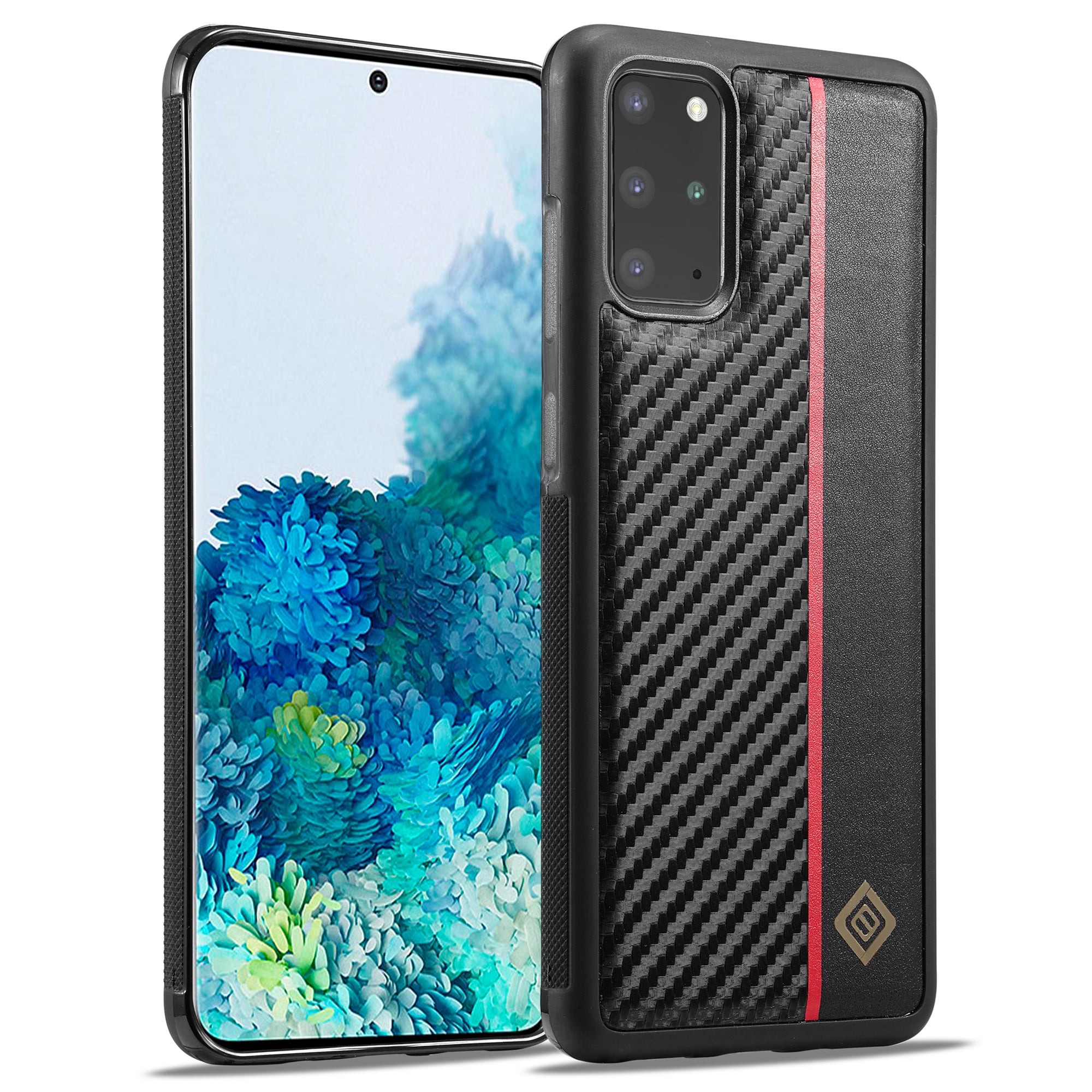 LC.IMEEKE For Samsung Galaxy S20 Plus 4G / 5G Phone Cover Carbon Fiber Texture Leather+TPU+EVA Back Case LC.IMEEKE For Samsung Galaxy S20 Plus 4G / 5G Phone Cover Carbon Fiber Texture Leather+TPU+EVA Back Case